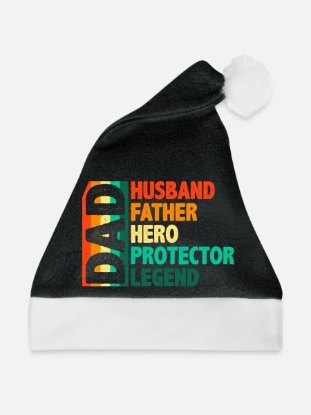 DAD: Held Beschützer Legende - Weihnachtsmütze - Schwarz/Weiß