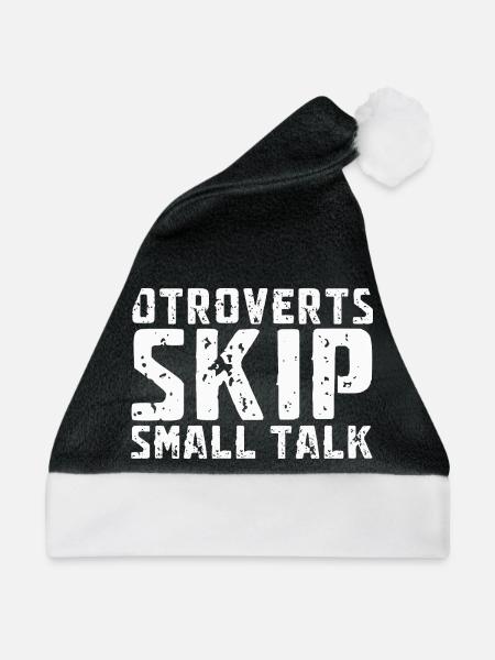 Otrovertierte Skippen Small Talk - Weihnachtsmütze - Schwarz/Weiß