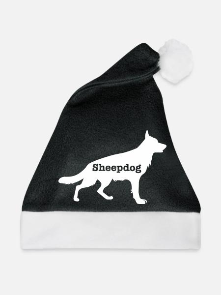 Schäferhund - Weihnachtsmütze - Schwarz/Weiß