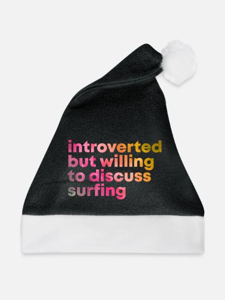 Surf Surf Surf - Weihnachtsmütze - Schwarz/Weiß
