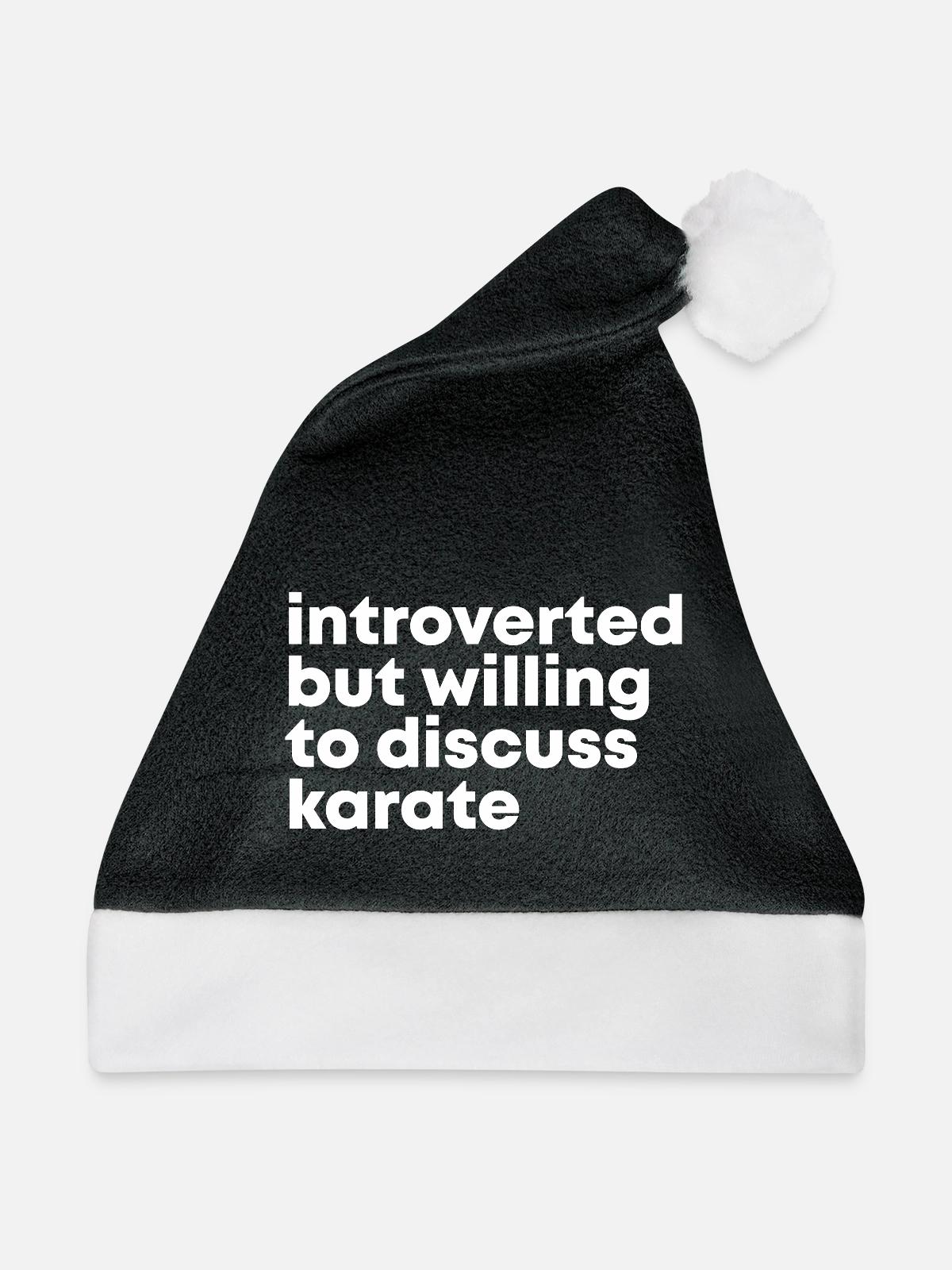 Karate Karate Karate - Weihnachtsmütze - Schwarz/Weiß - Vorne