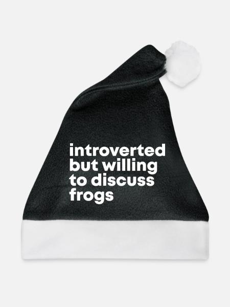 Frosch Frosch Frosch - Weihnachtsmütze - Schwarz/Weiß - Vorne