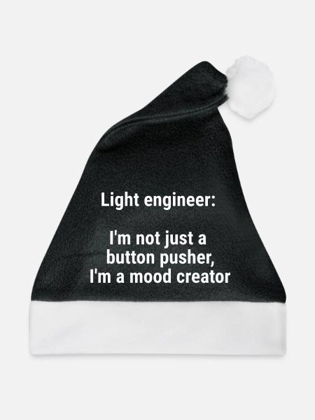 Lichttechniker: Ich bin nicht nur ein Knopfdrücker Weiß - Weihnachtsmütze - Schwarz/Weiß