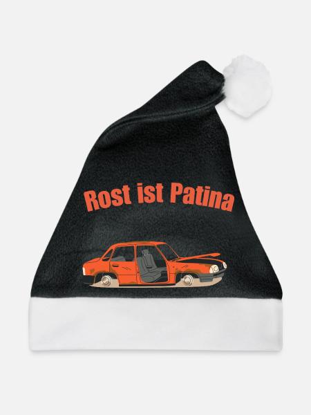 Rost ist Patina - Weihnachtsmütze - Schwarz/Weiß - Vorne