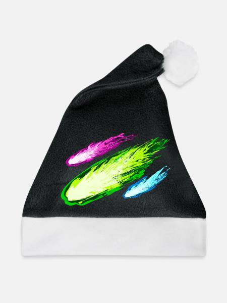 Explosion von bunten Drachen - Weihnachtsmütze - Schwarz/Weiß