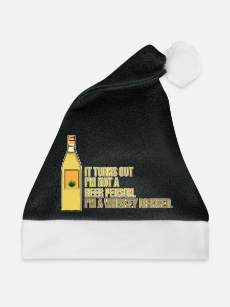 Whiskey Spruch Whiskeytrinker Whiskeyliebhaber - Weihnachtsmütze - Schwarz/Weiß
