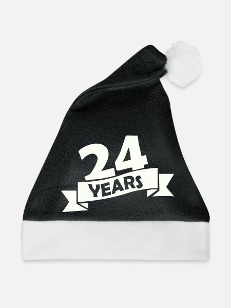 24_years - Weihnachtsmütze - Schwarz/Weiß