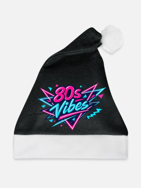 80s Vibes Neon Retro - Weihnachtsmütze - Schwarz/Weiß