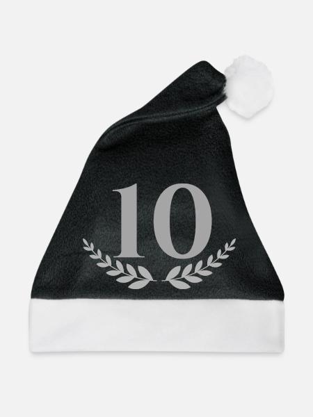 10 - Weihnachtsmütze - Schwarz/Weiß