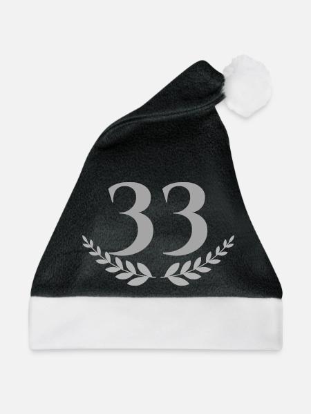 33 - Weihnachtsmütze - Schwarz/Weiß