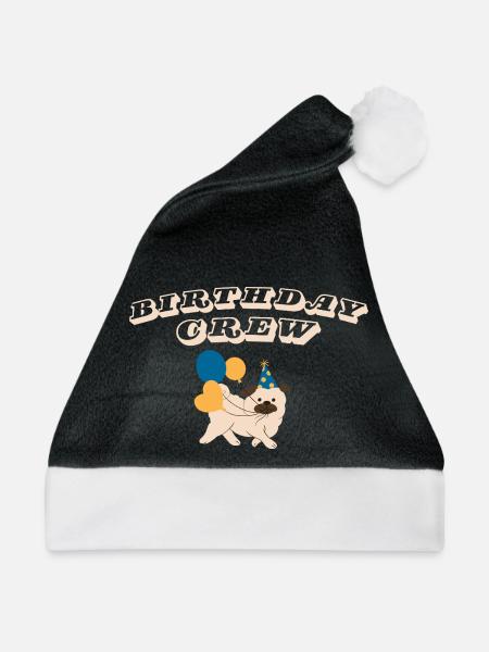Birthday Crew - Weihnachtsmütze - Schwarz/Weiß