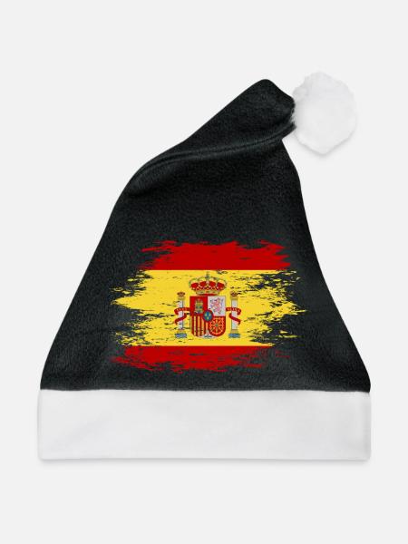 Spanien Flagge used - Weihnachtsmütze - Schwarz/Weiß