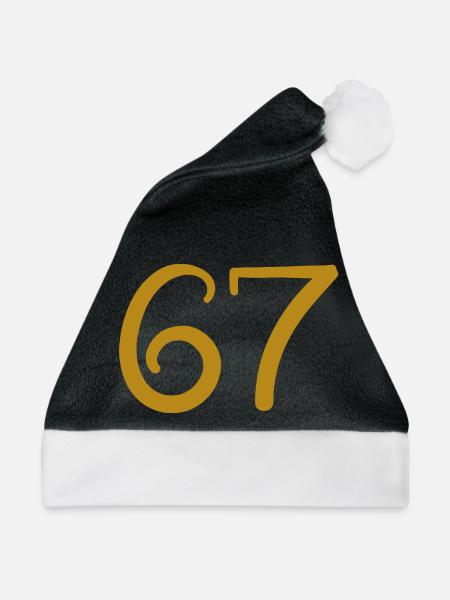 67 - Weihnachtsmütze - Schwarz/Weiß