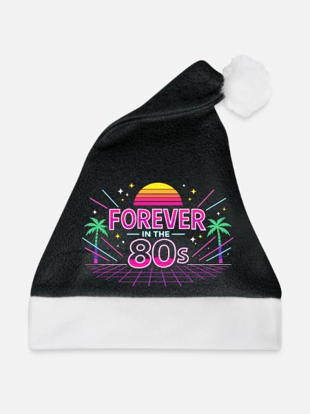 Forever 80s Neon Retro - Weihnachtsmütze - Schwarz/Weiß