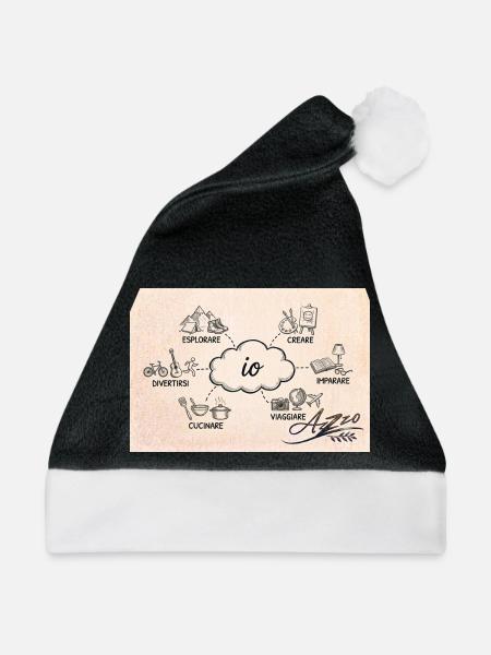 Azzo - Weihnachtsmütze - Schwarz/Weiß