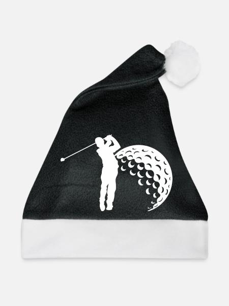 Golf Schwung Silhouette - Weihnachtsmütze - Schwarz/Weiß