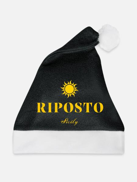 Riposto Sizilien Sonne - Weihnachtsmütze - Schwarz/Weiß