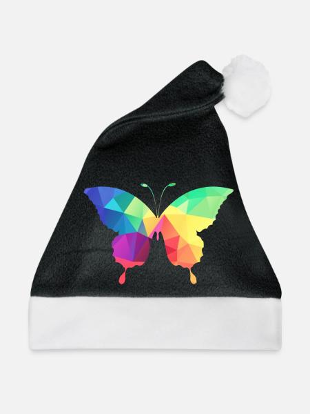 Bunter Schmetterling - Weihnachtsmütze - Schwarz/Weiß