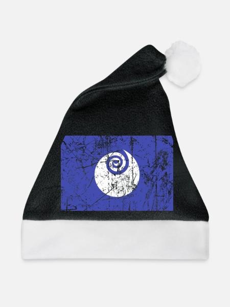 Präfektur Ibaraki japanische japanische Flagge - Weihnachtsmütze - Schwarz/Weiß
