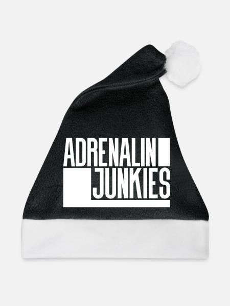 Adrenalin Junkies - Weihnachtsmütze - Schwarz/Weiß - Vorne