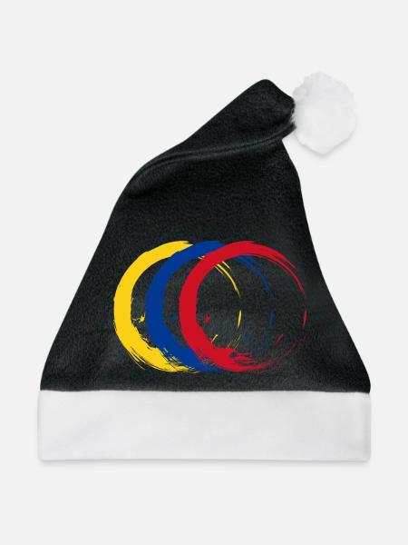 Flagge Kolumbien - Weihnachtsmütze - Schwarz/Weiß