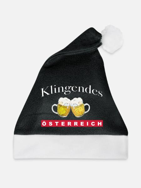 Klingendes Österreich - Bierkrüge - Weihnachtsmütze - Schwarz/Weiß