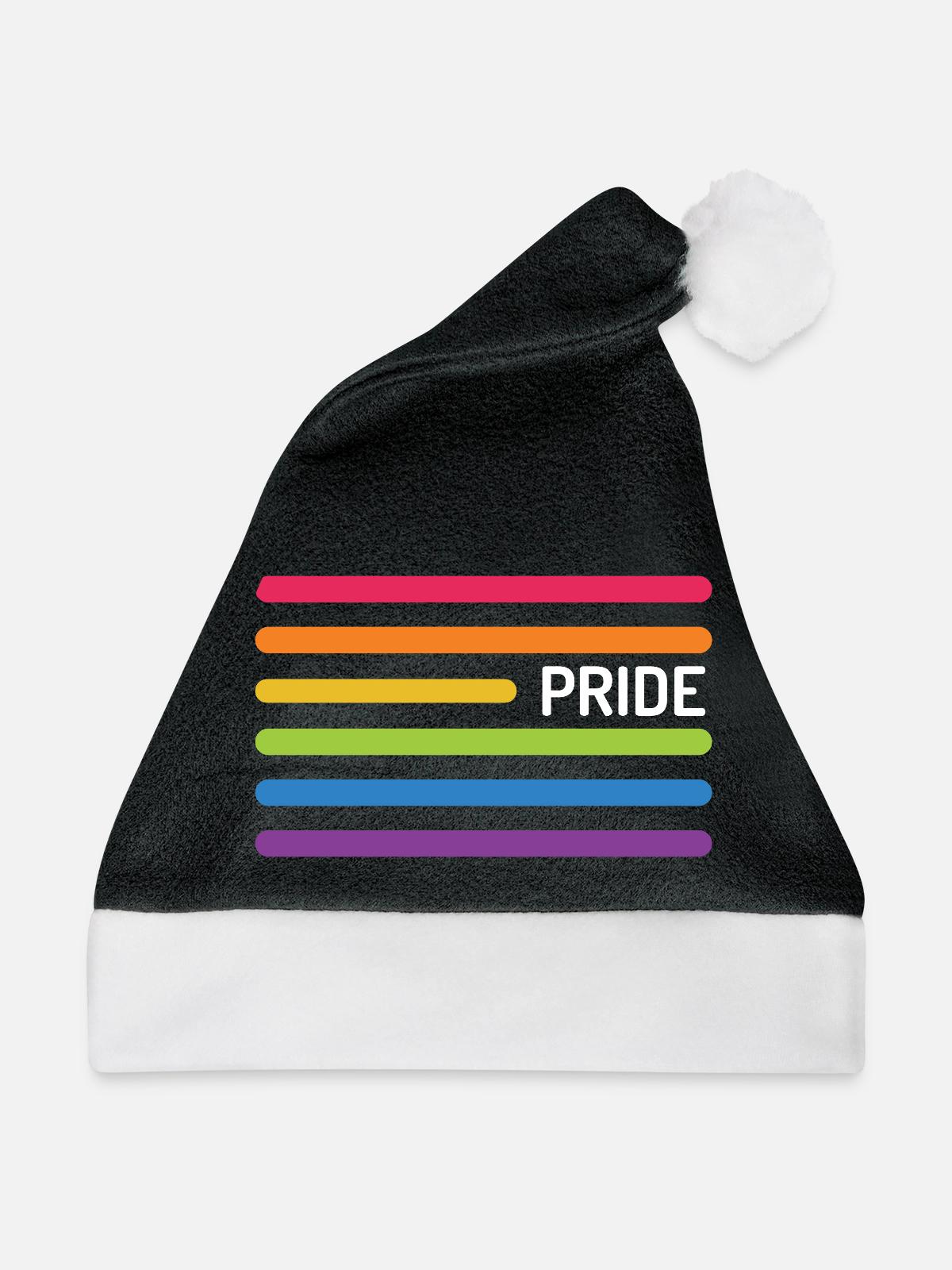 LGBT Pride Monat - Pride! - Weihnachtsmütze - Schwarz/Weiß - Vorne