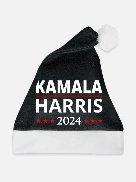 Kamala Harris Wahl 2024 III - Weihnachtsmütze - Schwarz/Weiß - Vorne