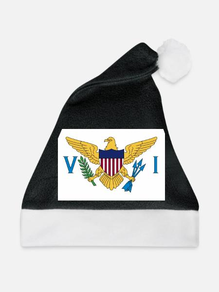 Amerikanische Jungferninseln - Weihnachtsmütze - Schwarz/Weiß