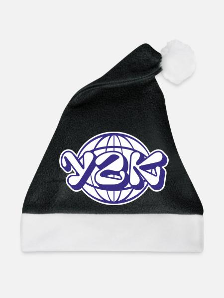 Y2K - Weihnachtsmütze - Schwarz/Weiß - Vorne