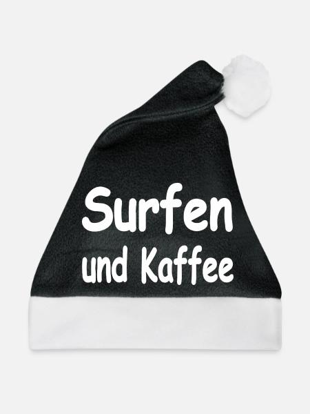 Surfen - Weihnachtsmütze - Schwarz/Weiß