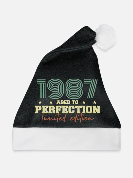 1987 - Weihnachtsmütze - Schwarz/Weiß