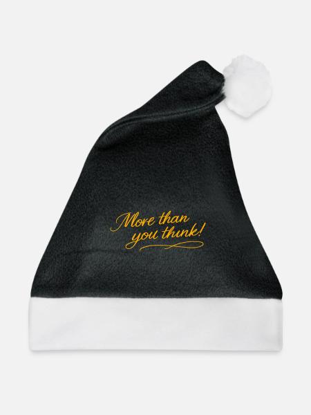 More than you think! - Weihnachtsmütze - Schwarz/Weiß