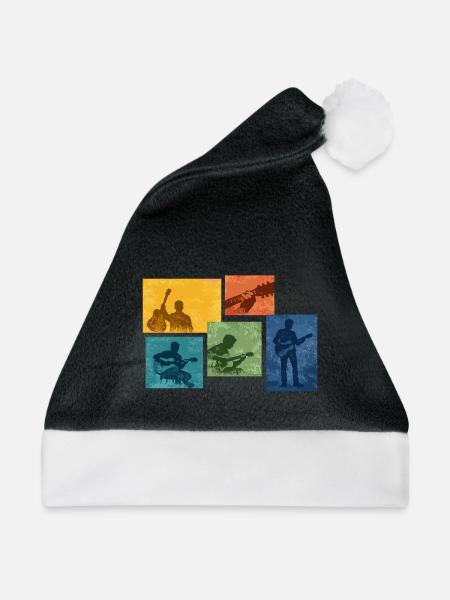 Gitarrengrunge Farbblöcke - Weihnachtsmütze - Schwarz/Weiß
