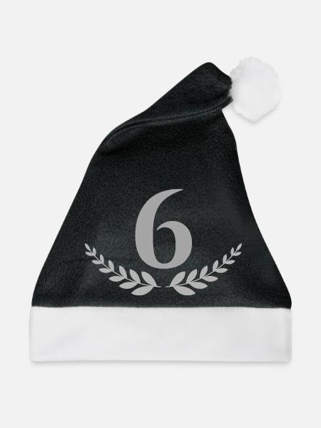6 - Weihnachtsmütze - Schwarz/Weiß