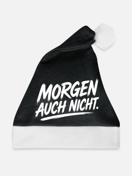 Morgen Auch Nicht - Weihnachtsmütze - Schwarz/Weiß