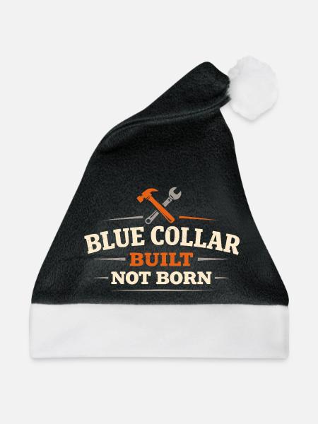 Blue Collar Lifestyle Blue Collar Pride Working - Weihnachtsmütze - Schwarz/Weiß - Vorne