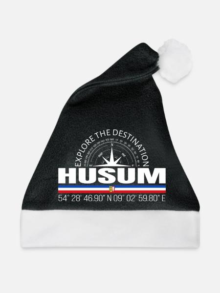 Husum - Weihnachtsmütze - Schwarz/Weiß