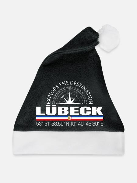 Lübeck - Weihnachtsmütze - Schwarz/Weiß