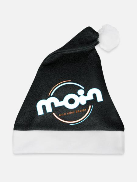 Moin - Weihnachtsmütze - Schwarz/Weiß