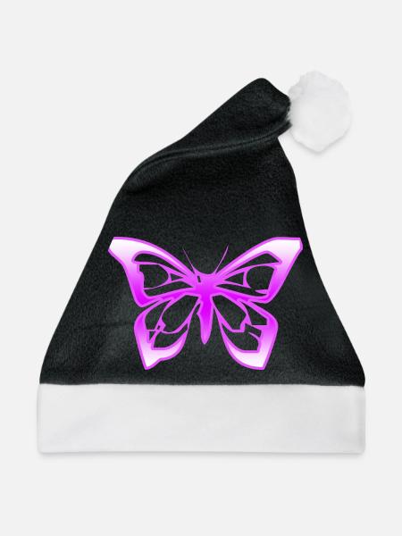 Schmetterling - Weihnachtsmütze - Schwarz/Weiß