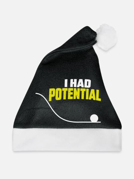 Ich hatte potenzielle Energie-Physique Humou - Weihnachtsmütze - Schwarz/Weiß