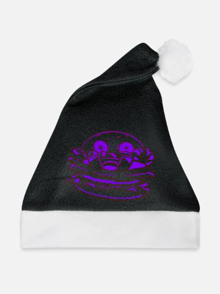 Monstermäßiger Burger - Weihnachtsmütze - Schwarz/Weiß