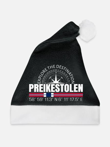 Preikestolen - Weihnachtsmütze - Schwarz/Weiß