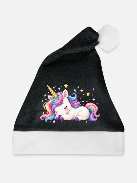 Magisches Einhorn Traum - Weihnachtsmütze - Schwarz/Weiß - Vorne