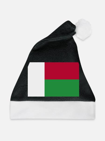 Madagaskar-Flagge - Weihnachtsmütze - Schwarz/Weiß