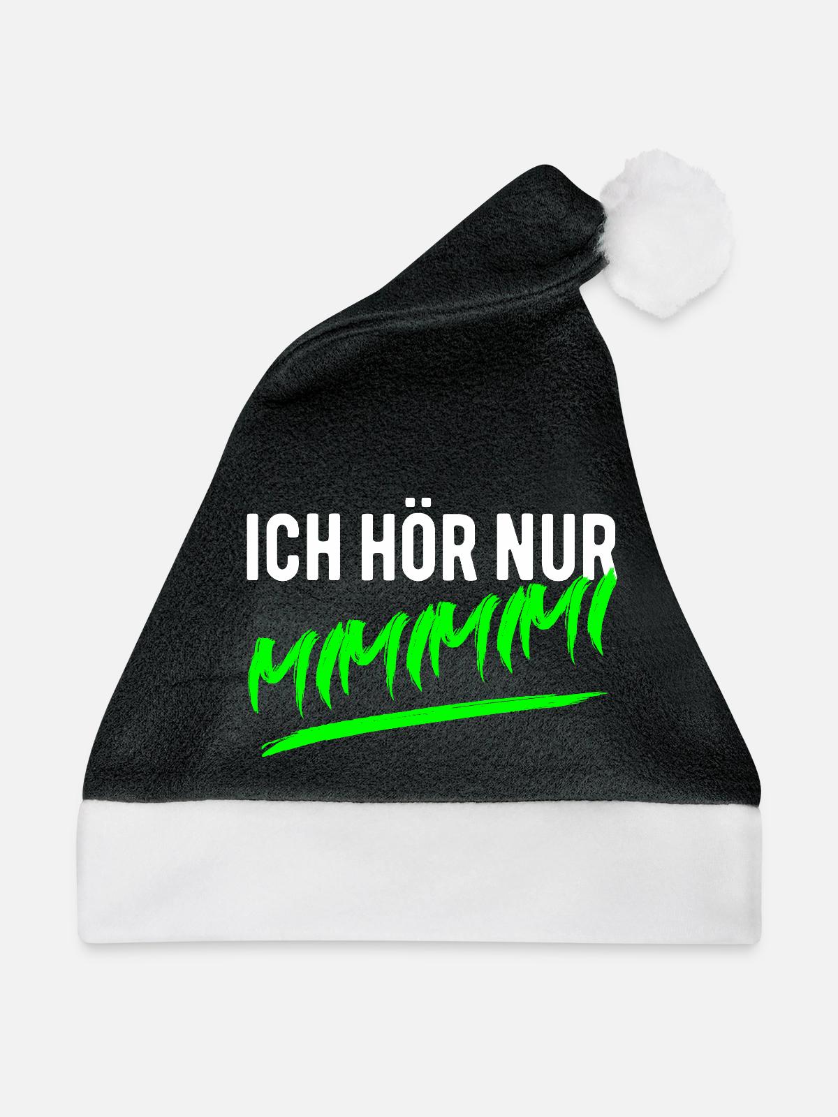 mimimimi - Weihnachtsmütze - Schwarz/Weiß - Vorne