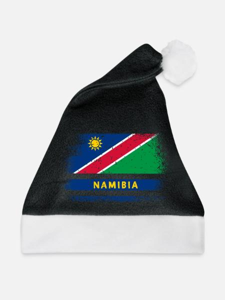 Namibia Flaggen Design - Weihnachtsmütze - Schwarz/Weiß