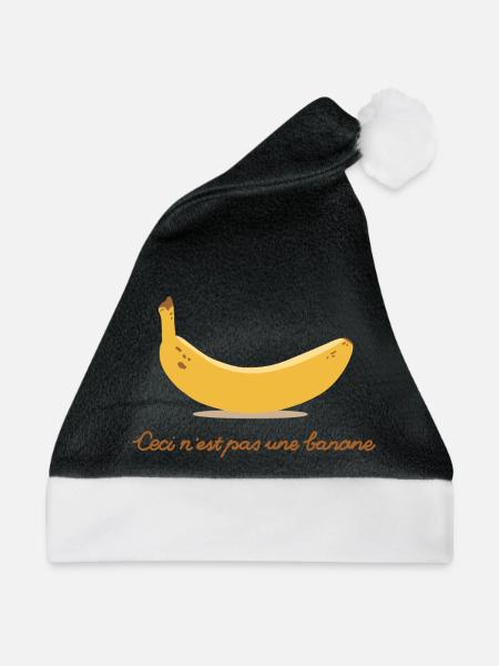 Ceci nest pas une banane - Weihnachtsmütze - Schwarz/Weiß