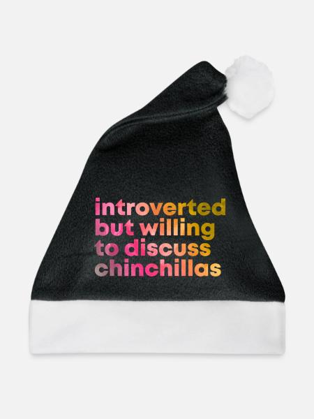 Chinchilla Chinchilla Chinchilla - Weihnachtsmütze - Schwarz/Weiß